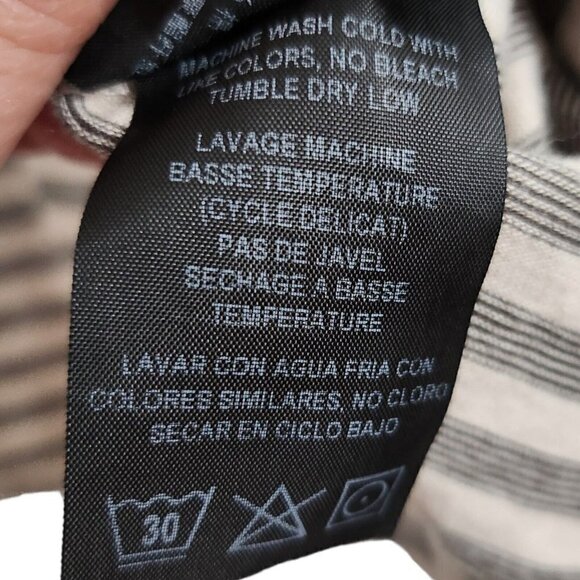 Kuhl Womens Top Small Beige Striped Jive 3/4 Sleeve Tee Dove Outdoor #8385 - Picture 10 of 13